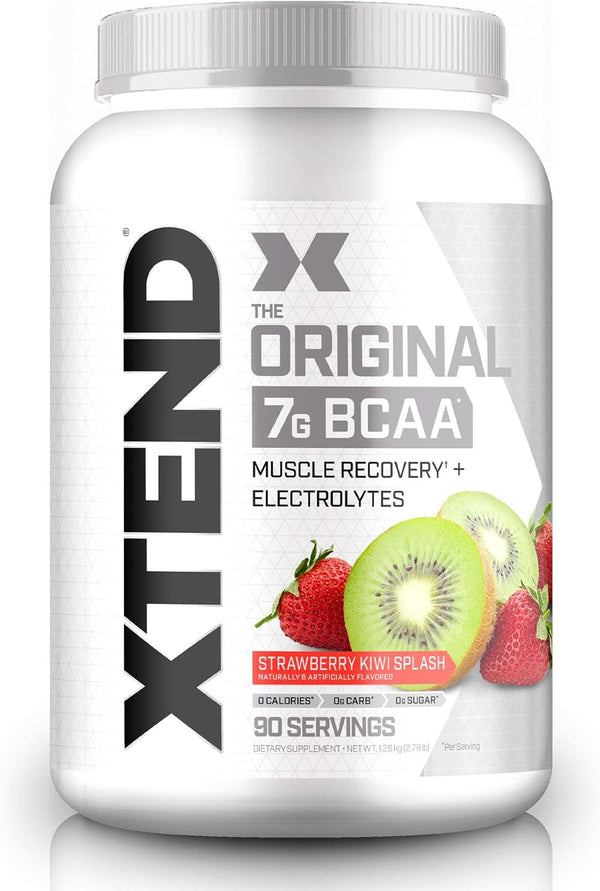 XTEND Original BCAA Powder Strawberry Kiwi Splash, Sugar Free Post Workout, 30-90 Servings