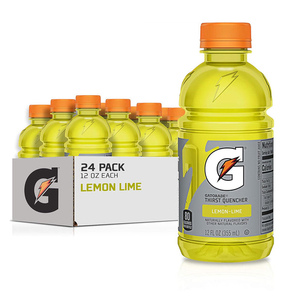 Gatorade Lemon Lime Thirst Quencher, 12 oz, 12-24 Pack