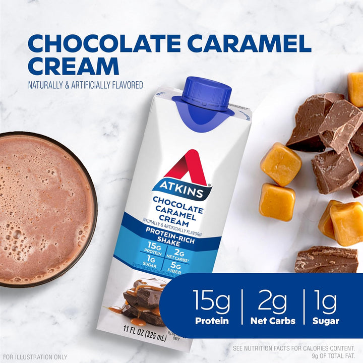 Atkins Protein Shake Chocolate Caramel Cream - Leo Smart Traders