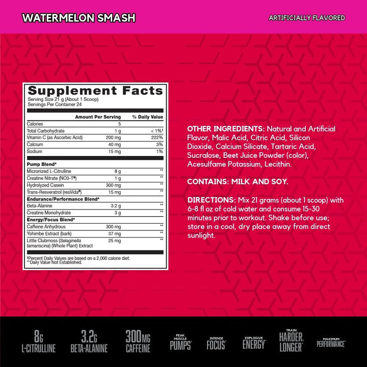 BSN N.O. XPLODE Vaso Pre Workout Powder Watermelon Smash - Leo Smart Traders