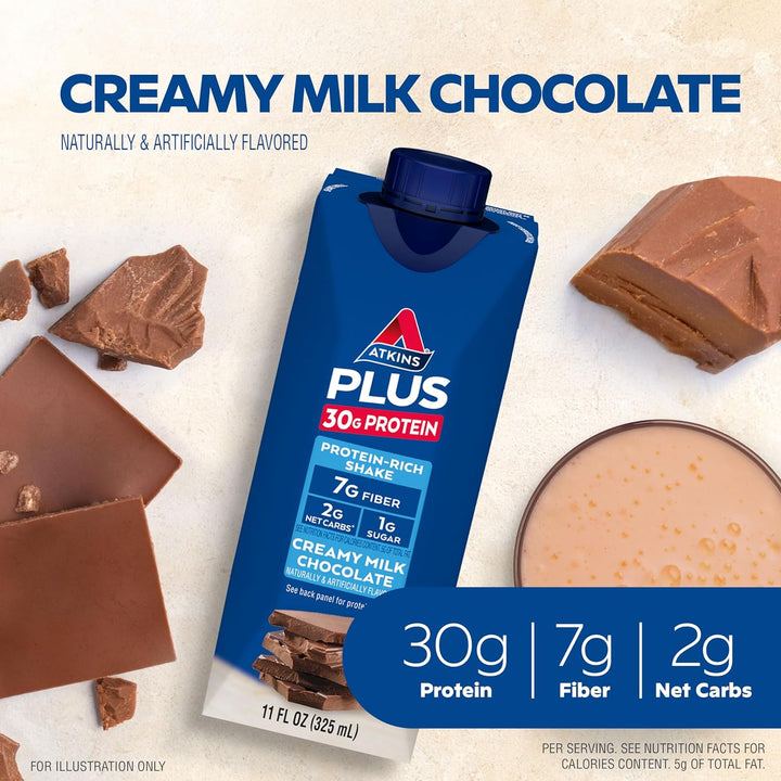 Atkins Plus Protein Shake Creamy Milk Chocolate - Leo Smart Traders