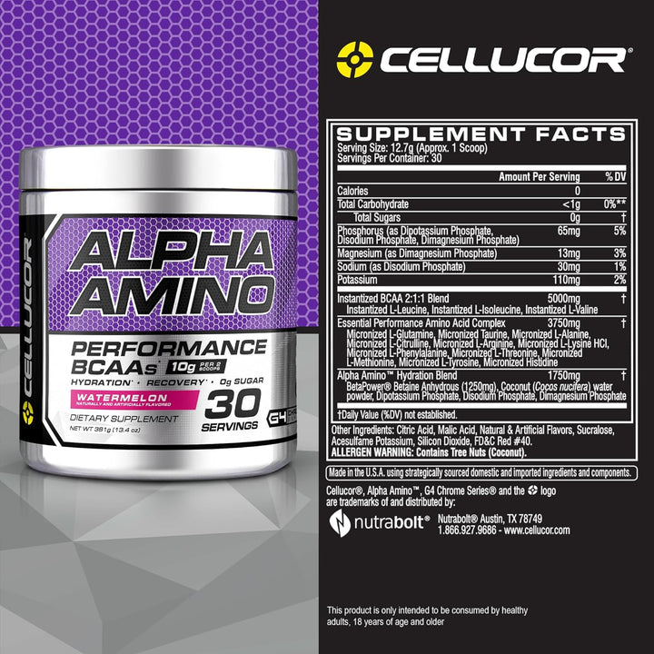 Cellucor Alpha Amino EAA & BCAA Powder Watermelon - Leo Smart Traders