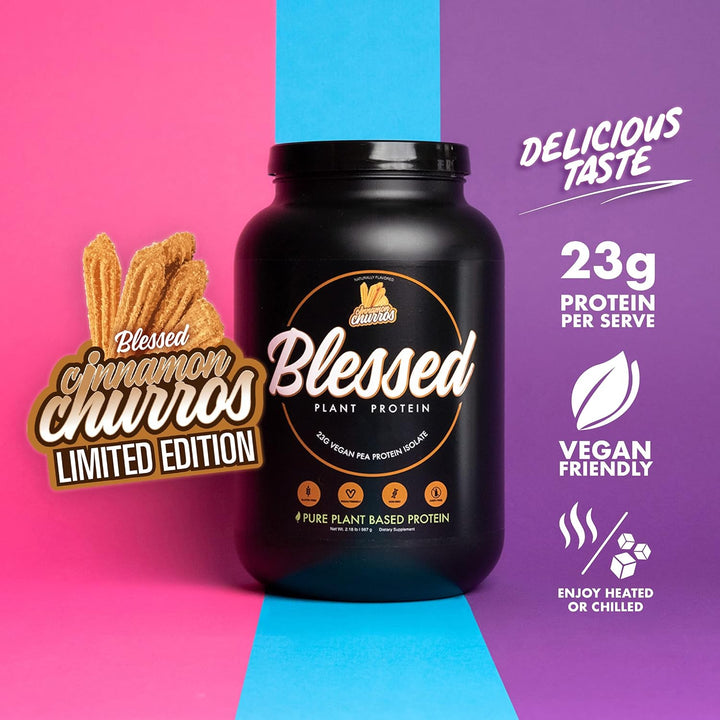 BLESSED Plant Based Protein Supplement Cinnamon Churros - Leo Smart Traders