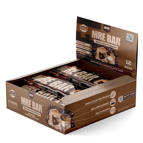 REDCON1 MRE Bar, Oatmeal Chocolate Chip, 4-12 Count