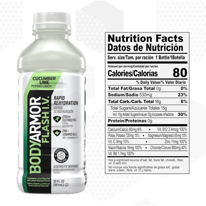 BODYARMOR Flash IV Rehydration Cucumber Lime - Leo Smart Traders