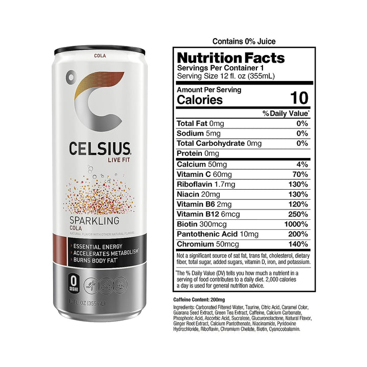 Celsius Energy Drink Sparkling Cola - Leo Smart Traders