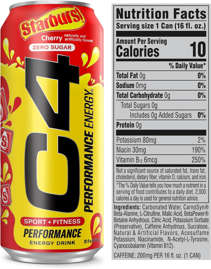 C4 Energy Drink Starburst Cherry - Leo Smart Traders