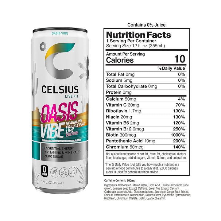 CELSIUS Energy Drink Oasis Vibe - Leo Smart Traders