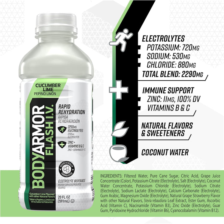 BODYARMOR Flash IV Rehydration Cucumber Lime - Leo Smart Traders