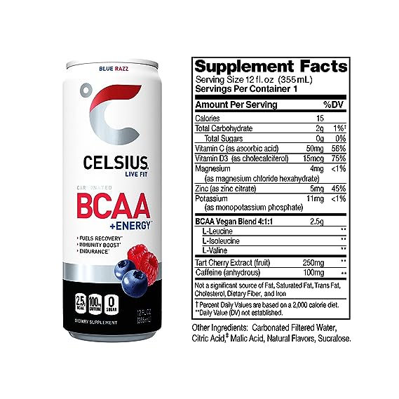 CELSIUS BCAA Energy Drink Blue Razz - Leo Smart Traders