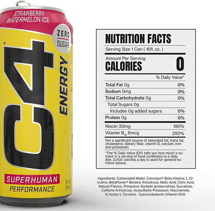 C4 Energy Drink Strawberry Watermelon Ice - Leo Smart Traders