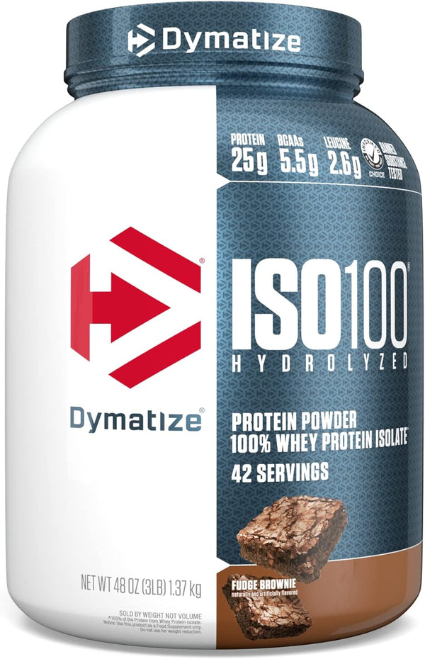 Dymatize ISO100 Hydrolyzed Protein Powder - Fudge Brownie