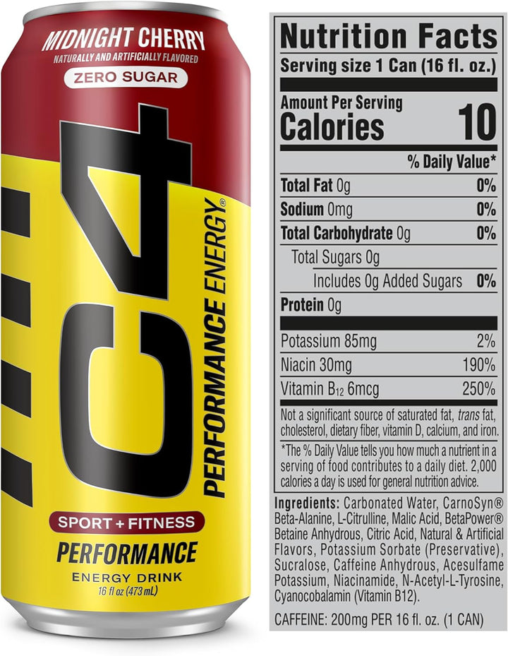 C4 Energy Drink Midnight Cherry - Leo Smart Traders