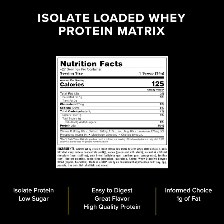 Animal Isolate Whey Protein Supplement - ChocolateAnimal Isolate Whey Protein Supplement Chocolate - Leo Smart Traders