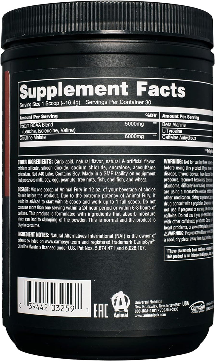 Animal Fury Pre-Workout Supplement Watermelon - Leo Smart Traders