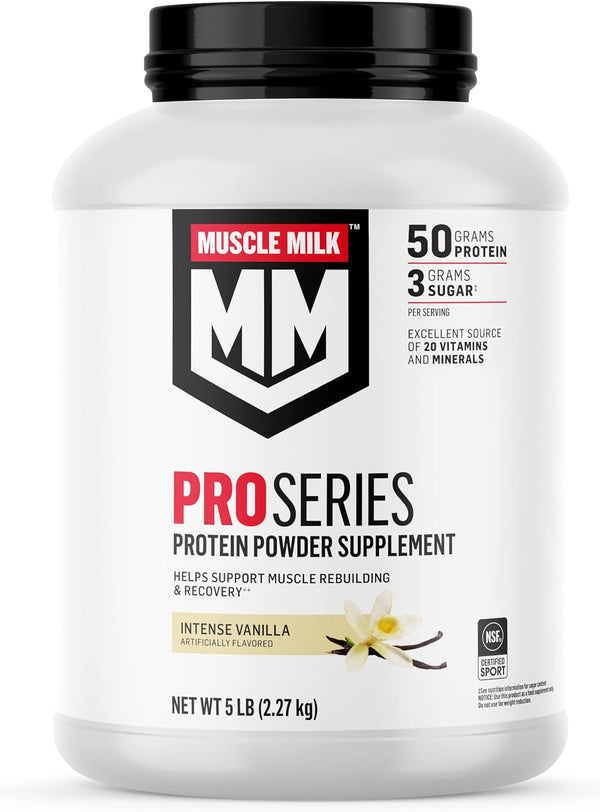 Muscle Milk Pro Series Protein Powder, Intense Vanilla, 2-5 Pounds