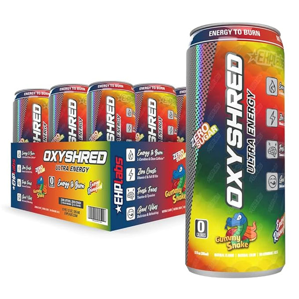 EHPlabs OxyShred Ultra Energy Drink - Gummy Snake | 12 Pack