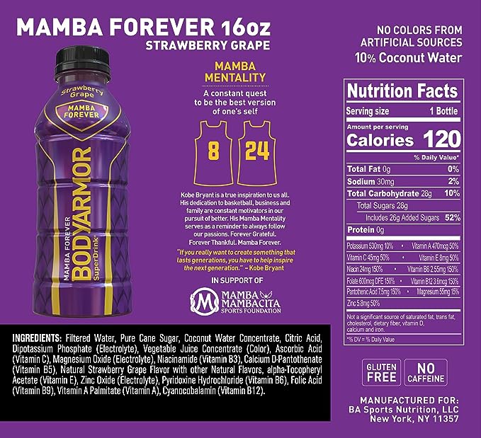 BODYARMOR Sports Drink Mamba Forever - Leo Smart Traders