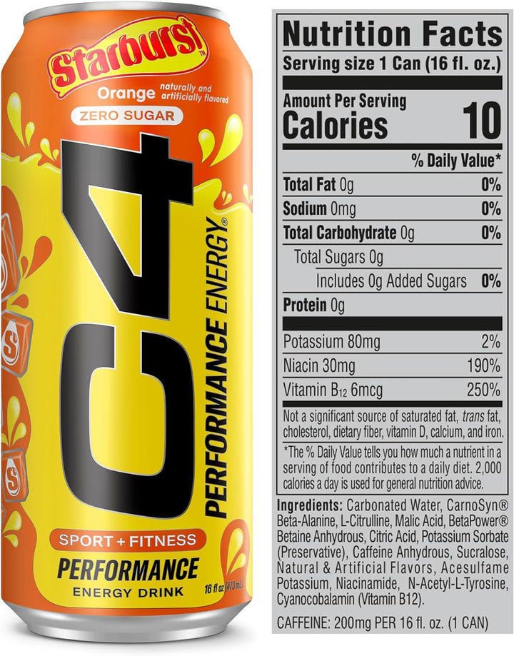 C4 Energy Drink Starburst Orange - Leo Smart Traders