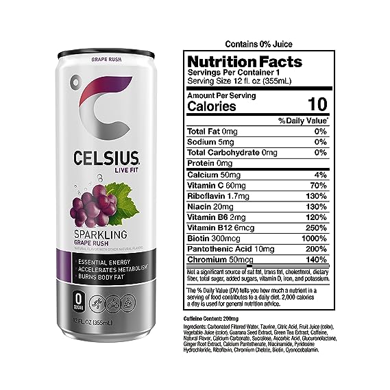 CELSIUS Energy Drink Grape Rush - Leo Smart Traders