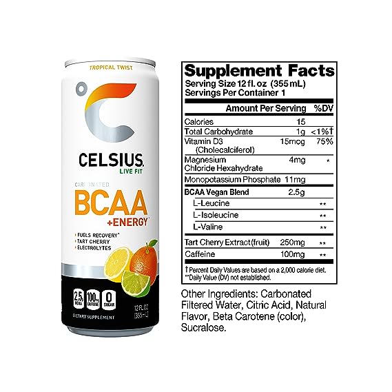 Celsius BCAA Energy Drink Tropical Twist - Leo Smart Traders