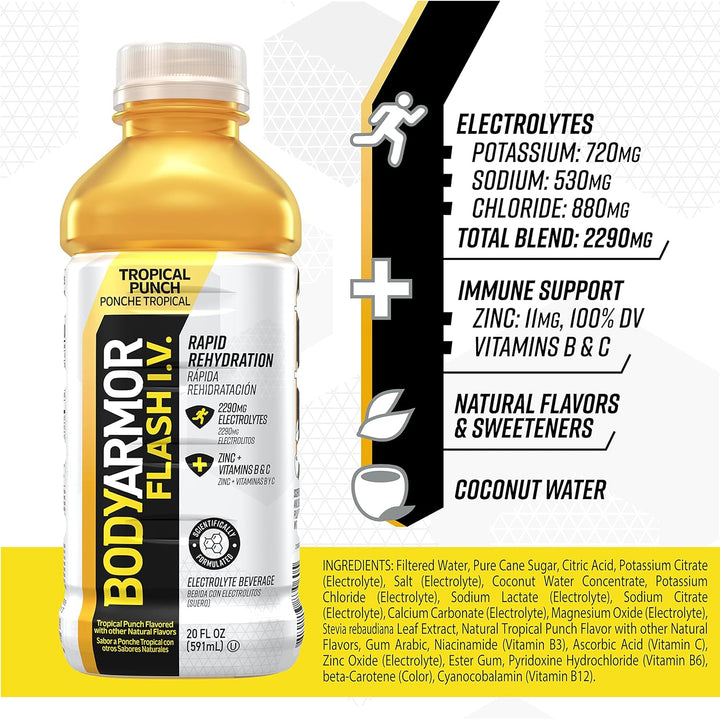 BODYARMOR Flash IV Rehydration Tropical Punch - Leo Smart Traders