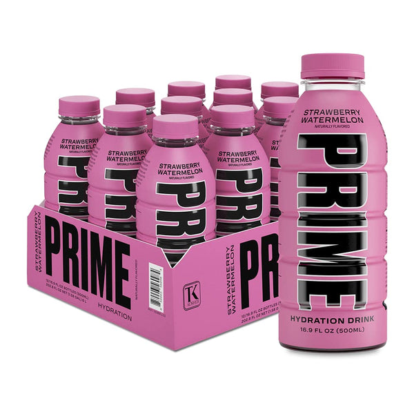 Prime Hydration - Strawberry Watermelon - 16.9oz, (12 Pack)