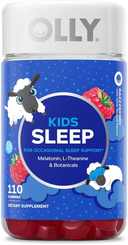 OLLY Kids Sleep Gummies, Raspberry, Chewable Supplement 50-60-70-90 Count