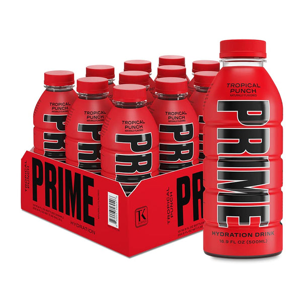 Prime Hydration - TROPICAL PUNCH - 16.9oz, (12 Pack)