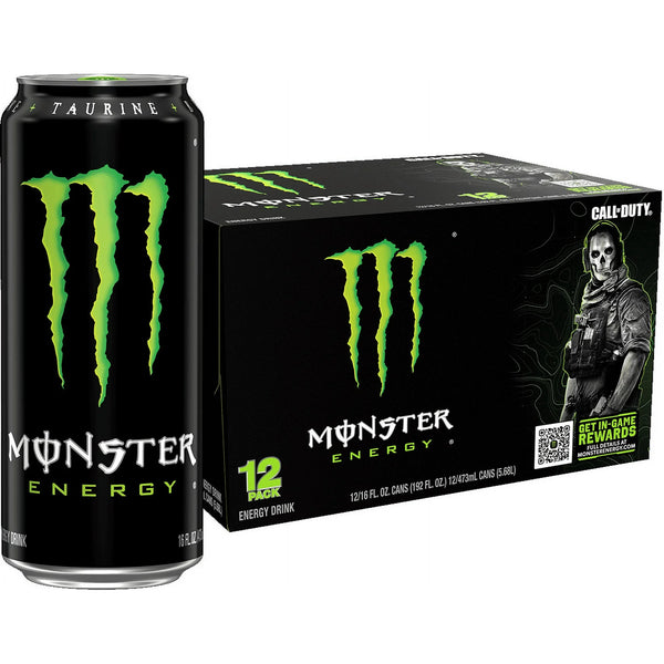 Monster Energy, Original, Energy Drink, 16oz, 4-12 Pack