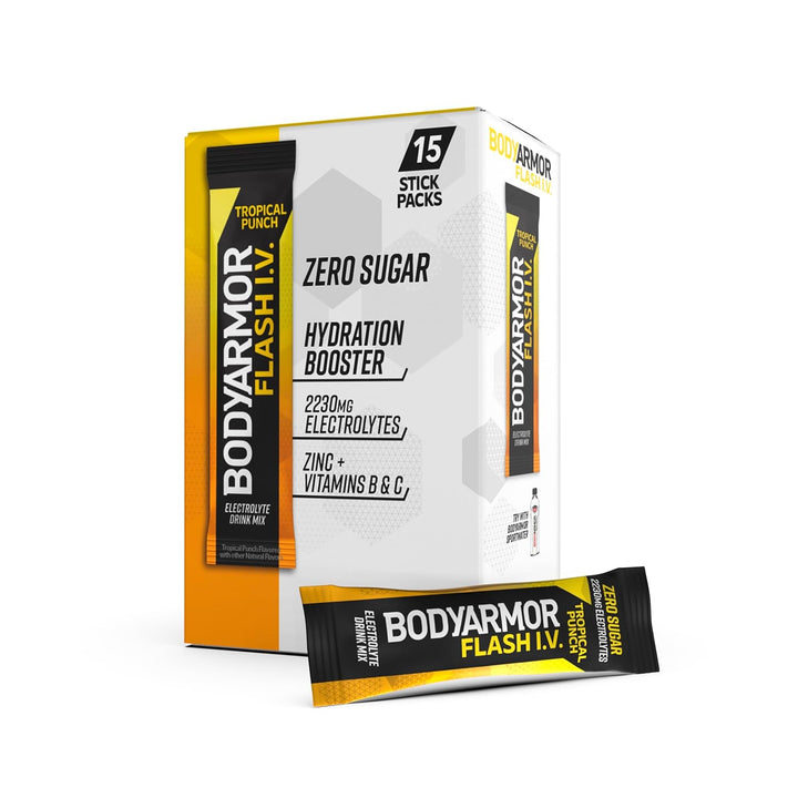 BODYARMOR Flash IV Electrolyte Packets Tropical Punch - Leo Smart Traders