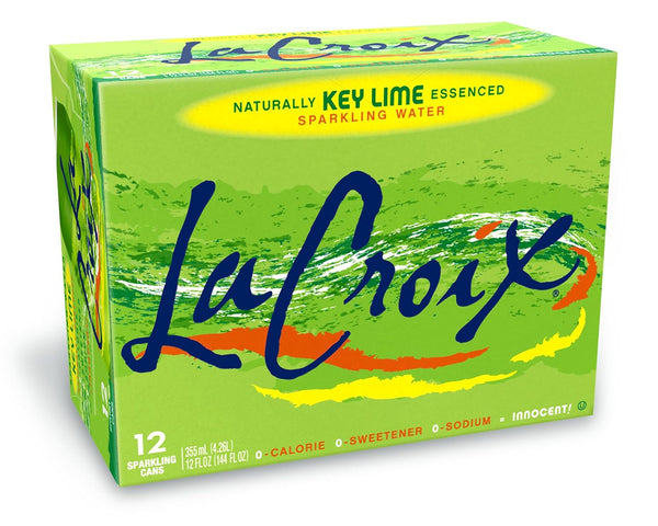 LaCroix Sparkling Water, Key Lime, 12oz (8-12 Pack)