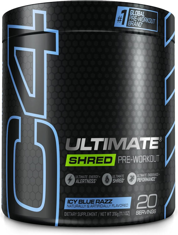 C4 Ultimate Shred Pre Workout ICY Blue Razz - Leo Smart Traders