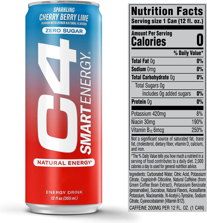 C4 Smart Energy Drink Cherry Berry Lime - Leo Smart Traders