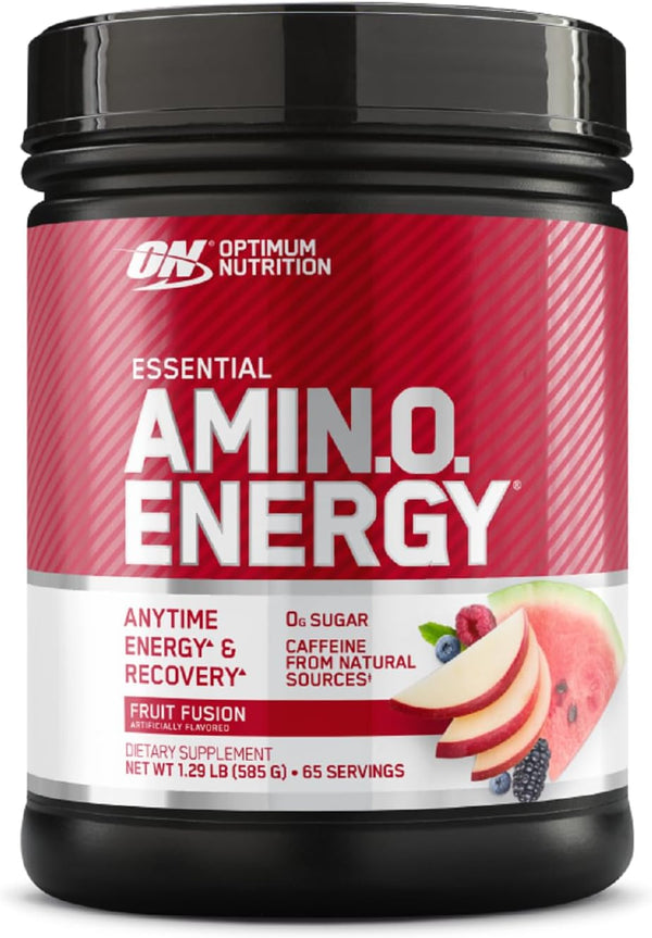 Optimum Nutrition Amino Energy Pre Workout with Green Tea, Fruit Fusion, 30-65 Servings