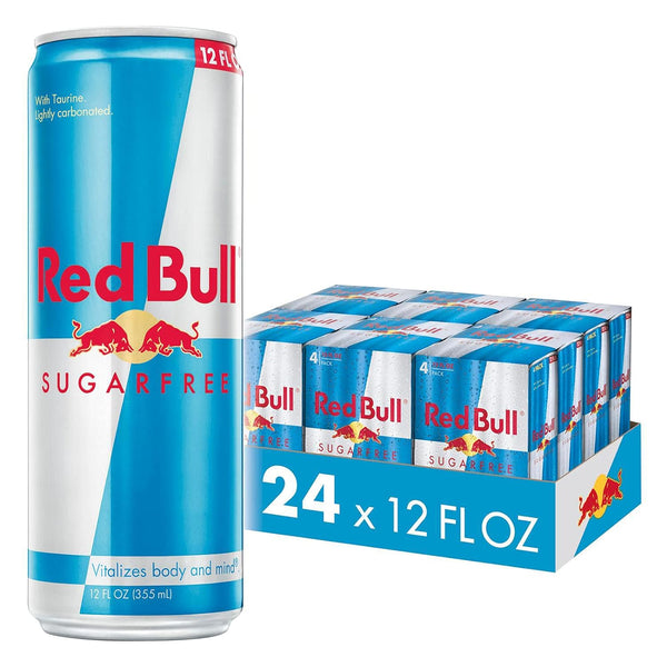 Red Bull Sugar Free Energy Drink, 12oz, (4-24 Pack)