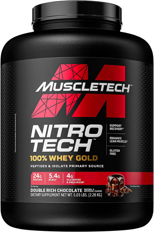 Whey Protein Powder MuscleTech Nitro-Tech Chocolate Protein Powder, 2-5 Pound