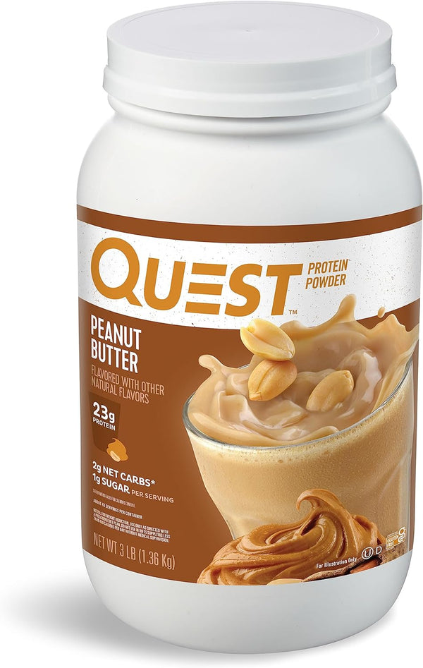 Quest Protein Powder, Peanut Butter, 24g Protein, 1.6-3 lb