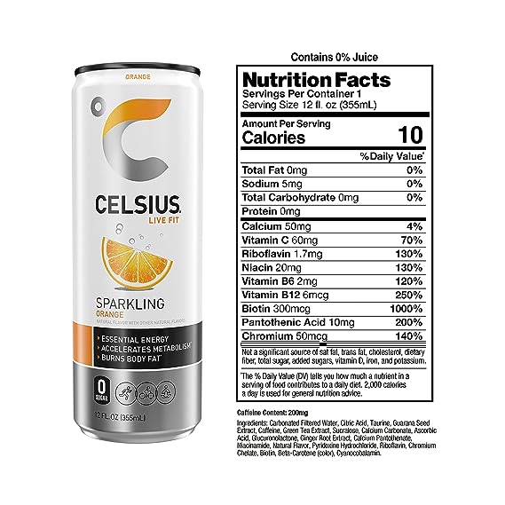 CELSIUS Energy Drink Orange - Leo Smart Traders