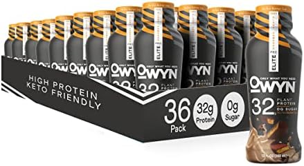 OWYN Pro Elite Vegan Plant-Based High Protein Shake, No Nut Butter Cup, 12-24-36 Pack